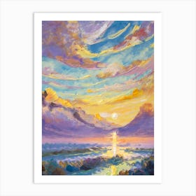 Sunset Over The Ocean 9 Art Print