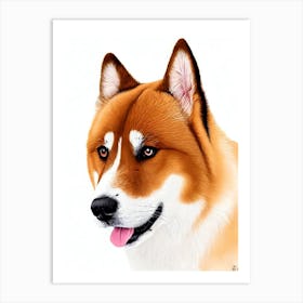 Akita Illustration Dog Art Print