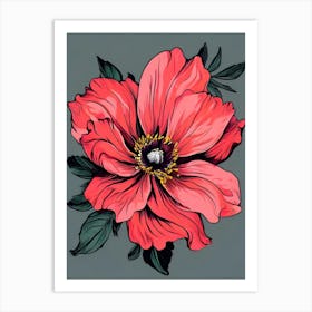 Pink Flower Canvas Print Art Print