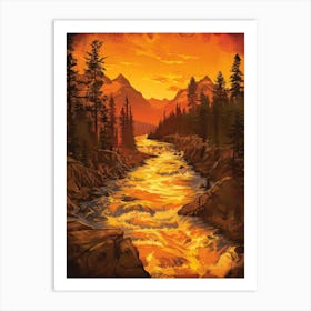 Sunset In The Mountains 74 Art Print