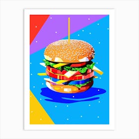 Hamburger Colour Splash 2 Art Print