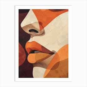 Abstract Of A Woman'S Face 4 Art Print