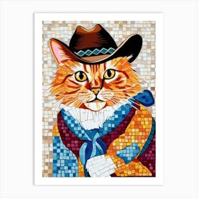 Cat In A Hat Art Print