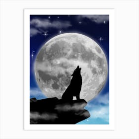 Howling Wolf Art Print