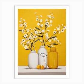 Flowers In Jars Art Print