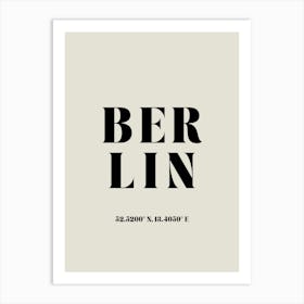 Neutral Berlin Travel Art Print