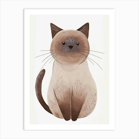 British Shorthair Cat Clipart Illustration 4 Art Print