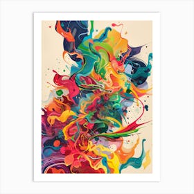 Colorful Splashes Art Print