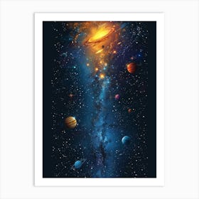 Planets In Space 11 Art Print