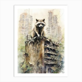 Raccoon Urban Explorer 8 Art Print