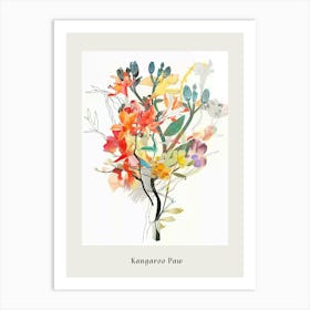 Kangaroo Paw Collage Flower Bouquet Poster Art Print