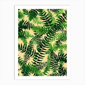 Pattern Poster Ribbon Fern 1 Art Print