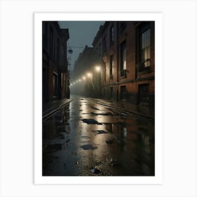 Wet Street 1 Art Print