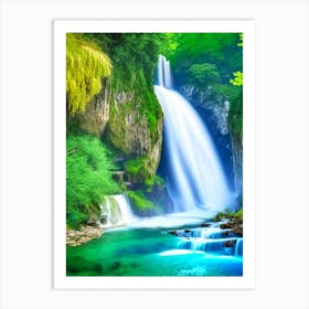 Skradinski Buk Waterfall, Croatia Realistic Photograph (1) Art Print