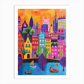 Kitsch Colourful London 2 Art Print