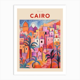 Cairo Egypt 4 Fauvist Travel Poster Art Print