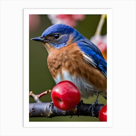 Eastern Bluebird-Reimagined 36 Art Print