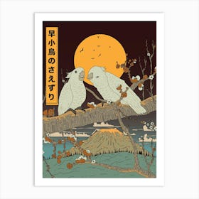 Japanese Cockatoos Art Print