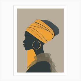 Silhouette Of African Woman 29 Art Print