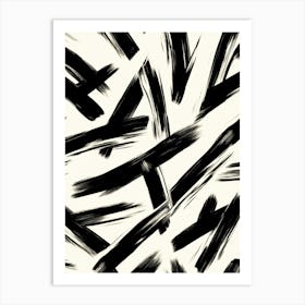 Abstract Brush Strokes Art Print