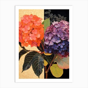 Surreal Florals Hydrangea 3 Flower Painting Art Print