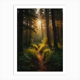 Sunrise In The Forest 4 Art Print