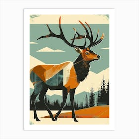 Elk Canvas Print 2 Art Print