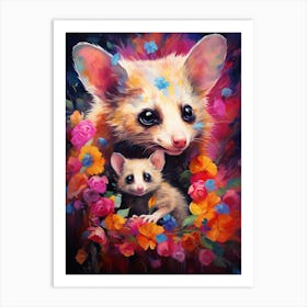  A Baby Possum With Mother 1 Art Print