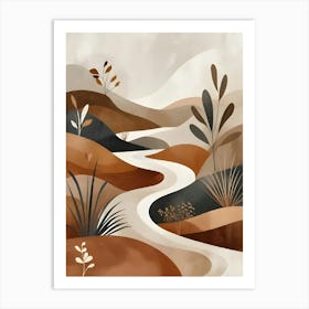 Desert Landscape Canvas Print 1 Art Print