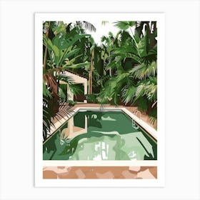 Pool In The Jungle 1 Art Print