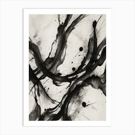 Black And White Ink Painting Art Print