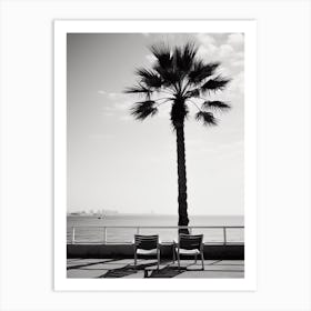 Tel Aviv, Israel, Mediterranean Black And White Photography Analogue 5 Art Print