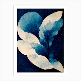 Blue Night Flower Art Print