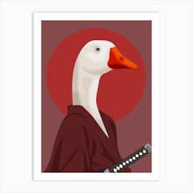 Samurai Goose 1 Art Print