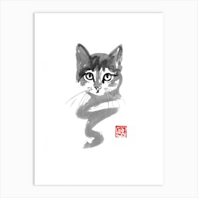Cat Line Art Print