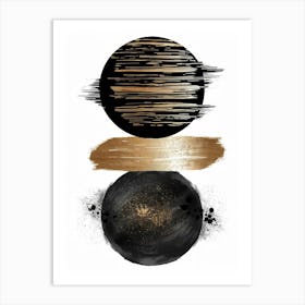 Black And Gold Abstract Painting 9 Art Print