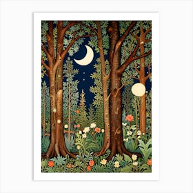 William Morris Forest At Night 11 Art Print