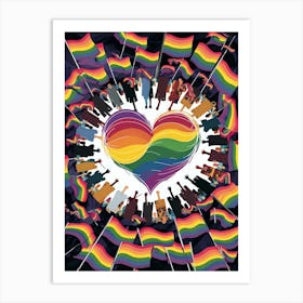 Rainbow Heart Art Print