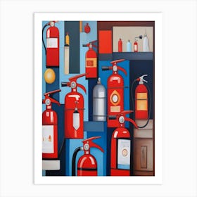 Fire Extinguishers 1 Art Print