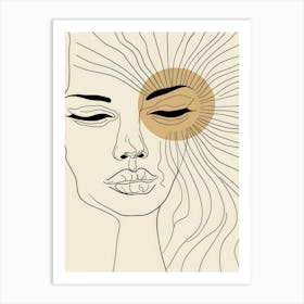 Woman'S Face 4 Art Print