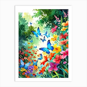 Butterfly Garden 4 Art Print