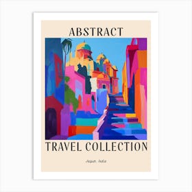 Abstract Travel Collection Poster Jaipur India 2 Art Print