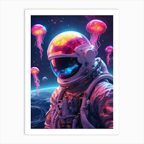 Space Jellyfish Art Print