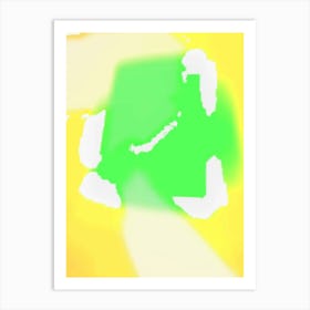 Yellow And Green Painting Art Print