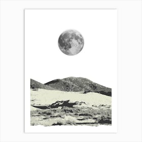 Moon Over The Desert Art Print