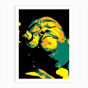 Fats Domino Music Pianist Legend in Pop Art 2 Art Print