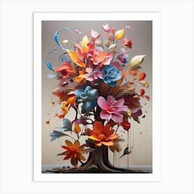 Tree Of Flowers Art Print