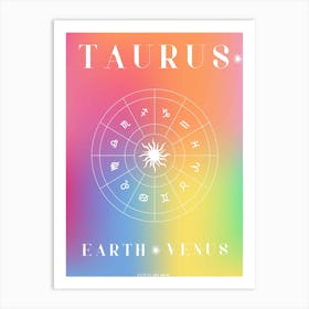 Taurus Horoscope Art Print