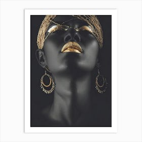 Gold Face 5 Art Print