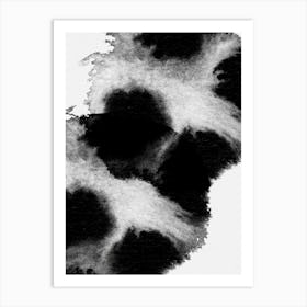 Black And White Splatter Art Print